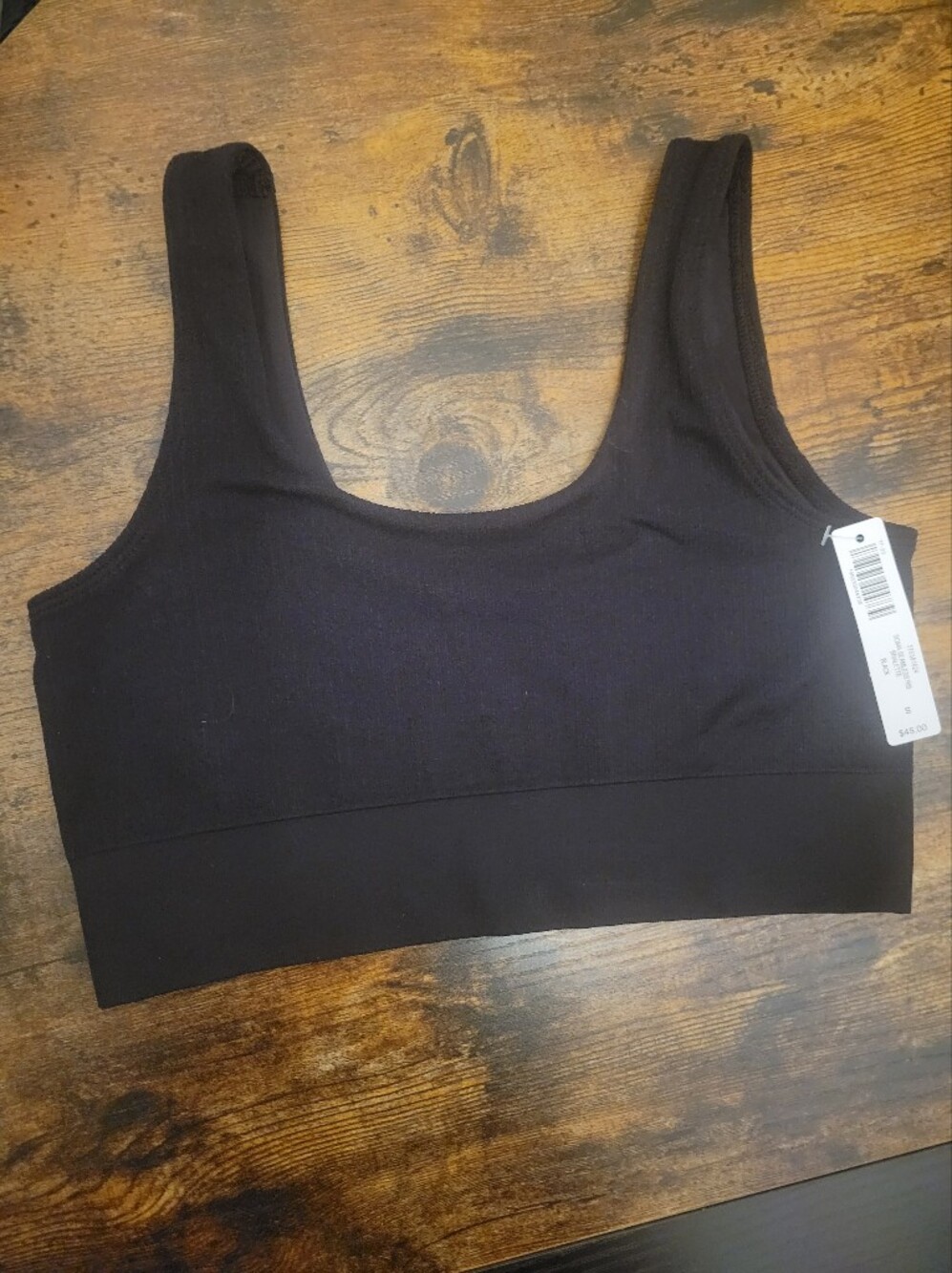 Soma Seamless Rib Bralette Size Small Black NWT